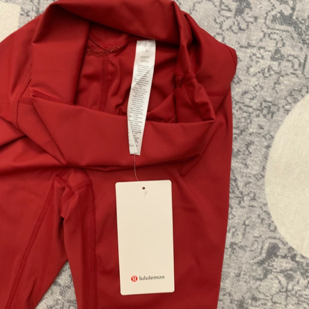 Lululemon Define Jacket Leggings Set Women 4 Red Gold Zip Activewear NWT - Picture 10 of 14